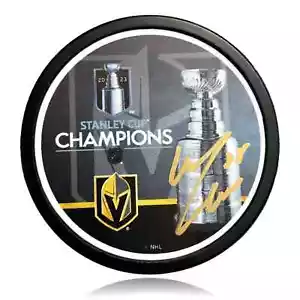 Von William Carrier signierter Stanley Cup Vegas Golden Knights Hockey Puck Echtheitszertifikat IGM - Bild 1 von 4