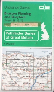 Ordnance Survey Map 1:25,000 Pathfinder Sheet SS 63/73 Bratton Fleming, Brayford - Picture 1 of 1