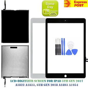 COMPLETE LCD+TOUCH SCREEN DIGITIZER iPad 5th Gen A1822 A1823,6th Gen A1893 A1954 - Photo 1/5