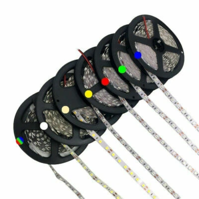 5m LEDs SMD3528 5050 Flexible Led Strip W WW Blue Green Red RGB cuttable strips - Image 1 of 4