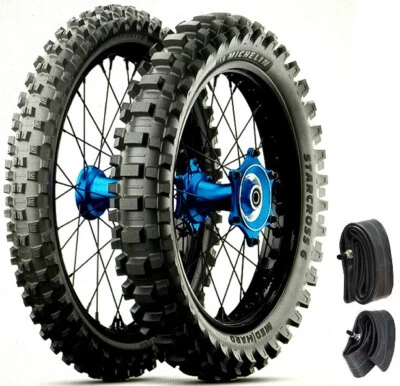 MICHELIN STARCROSS 6 Medium/Hard 80/100-21 & 110/90-19 +TUBES TIRE SET HONDA - Image 1 of 2