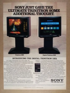1986 Sony Digital Trinitron DXR Fernseher Vintage Druck Werbung - Bild 1 von 1