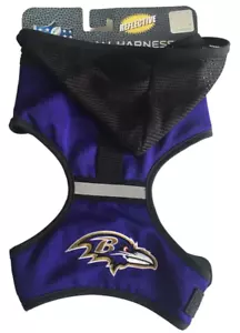 Arnés para perros mascotas Baltimore Ravens reflectante suave equipo NFL fanático de fútbol americano grande L - Imagen 1 de 9