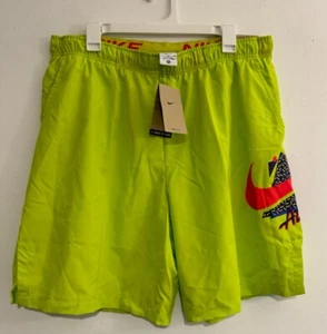 Nike Trainingsshorts Herren XL limettengrün gewebt DM6678-321 Grafik aktive Fitness - Bild 1 von 3