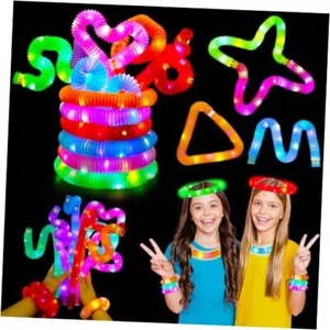 12 pcs Light Up Pop Tubes, Glow Sticks Bulk Party Favors for Kids 4-8 8-12 - Picture 1 of 7
