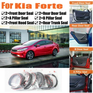 Door Rubber Seal Strips Weather Draft Wind Noise Reduction Kit For Kia Forte - Picture 1 of 12