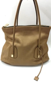 LARGE BROWN LEATHER LADYBUG HANDBAG LARGE SHOULDER AND HANDBAG - Picture 1 of 7