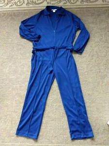 Vintage JUMPSUIT Strampler BACK DROP Playsuit L XL ANTHONY RICHARDS navy blau Einteiler - Bild 1 von 6