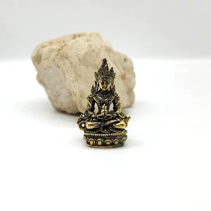 Mini estatua de la deidad tibetana de Buda Amitayus - Imagen 1 de 3
