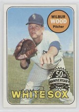2018 Topps Heritage 1969 Buybacks Wilbur Wood (50th Anniversary Logo on Right)