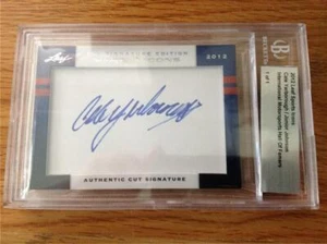 CALE YARBOROUGH / JUNIOR JOHNSON-2012 Leaf Sports Icons-Dual Cut Signatures -1/1 - Picture 1 of 1