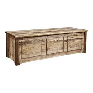 Montana Woodworks Homestead 59" Transitional Solid Wood Blanket Chest in Brown - Picture 1 of 3