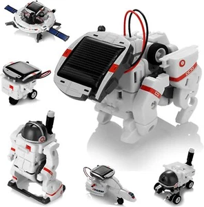 Solar Robot Toys 6 in 1 STEM Learning Kits Educational Space Moon White - Picture 1 of 7