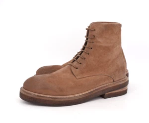 USADO 1x | $830 MARSELL 42.5 US 9.5 BOTA DE COMBATE CREMALLERA TRASERA CAJA DE GAMUZA MARRÓN BRUÑIDO - Imagen 1 de 14