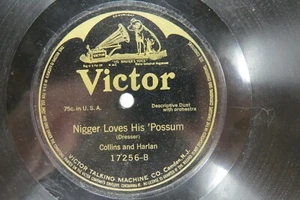 Collins & Harlan - VICTOR 17256 - Ni--er Loves His Possum - Imagen 1 de 3
