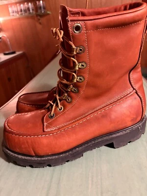 Botas De Colección Para Hombre Lehigh 100 Puntera de Seguridad Cuero Marrón Sin usar, en Caja Puntera Talla 9 3E Foto 1 de 4