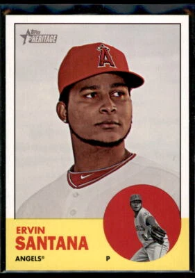 2012 Topps Heritage Ervin Santana #322 Los Angeles Angels - Image 1 of 2