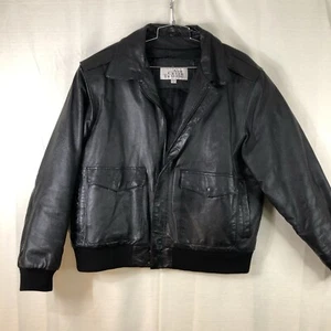 Vintage Leather Full Zip Collard Jacket Men’s L/XL Ash Creek Trading Lined - Picture 1 of 6
