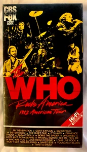 The Who Rocks America 1982 American Tour VHS Tape Hi-Fi Stereo NEW SEALED HTF - Picture 1 of 9