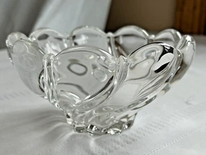 Vintage Mikasa Crystal Swirl Glass Candy Nut Bowl Dish 5.5 Inch - Germany - Picture 1 of 6