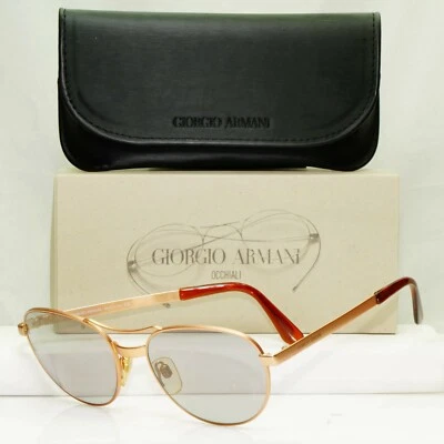 Authentic Giorgio Armani 1997 винтажные солнцезащитные очки золотистые металлические мужские женские 644 925/41 - Изображение 1 из 4
