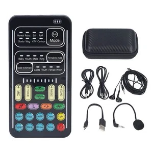 Mini Voice Changer Gaming Live Sound Card Convertisseur de Son avec Lumière L... - Photo 1/9