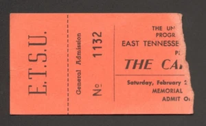 THE CARPENTERS CONCERT TICKET STUB FEBRUARY 27, 1971 ETSU JOHNSON CITY TN - Picture 1 of 2