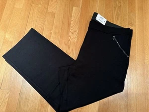 Nuevos pantalones rectos para mujer INC International Concepts negros Core Ponte 26W Plus - Imagen 1 de 3