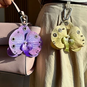 Simulation Flower Flower Bag Pendant Butterfly Orchid Keychain - Picture 1 of 17