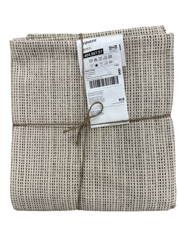 Nueva Alfombra Negra Natural IKEA TIPHEDE 120x180 cm (3 '11 x5 ' 11) 404.567.57 Foto 1 de 1