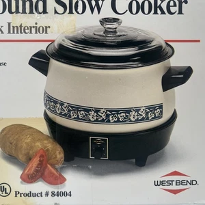 Vintage West Bend 4 Quart Round Automatic Slow Cooker #84004, NIB, NEW OLD STOCK - Picture 1 of 8