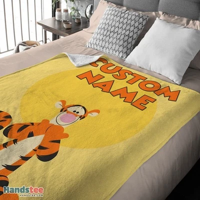 Premium Winnie The Pooh Tigger Blanket Fleece Customized Blanket - Image 1 of 3