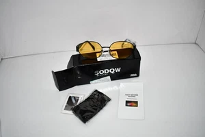 SODQW Retro Oval Sunglasses, 90s Vintage Designer Trendy Fashion Shades, NWT - Picture 1 of 4