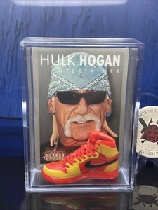 2015 Panini Americana Hulk Hogan Card #24 WWF WWE Shadow Box With Mini Jordan 1 - Picture 1 of 2