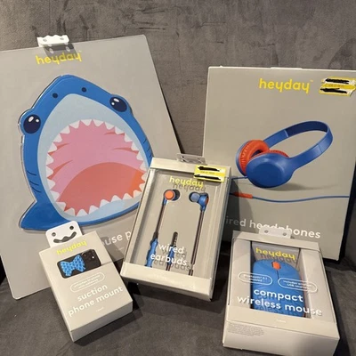 Paquete de accesorios de 5 piezas HeyDay Bluetooth mouse/auriculares con cable/auriculares/montaje, etc. Foto 1 de 4