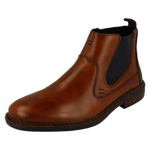 Mens Rieker Smart Casual Chelsea Zip Up, Stretch Panel Boots 17654 - Picture 1 of 10