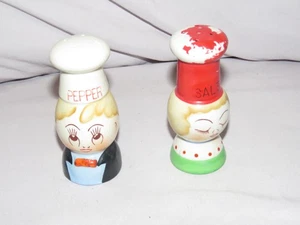 Salero y pimentero antropomórfico vintage - Imagen 1 de 4