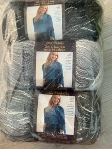 Lion Brand Shawl in a Ball Yarn "Feng Shui Grey" Same Dye Lot, Discontinued 207 - Picture 1 of 3