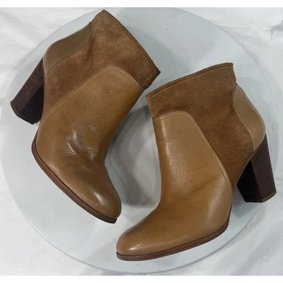 Kate Spade Ankle Boots Booties Tan Suede Leather Block Heel Women’s Size 7.5 - Image 1 of 4