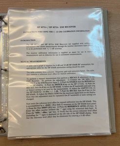 Datos de calibración del receptor EMI HP 8571A / 8572A - Imagen 1 de 2