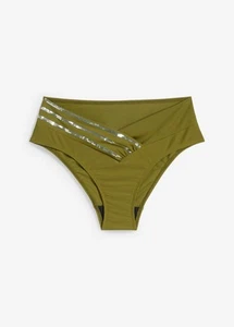 Bikinihose Gr. 42 Oliv Silber Damen Bikini-Hose Unterteil Schwimm-Bade-Slip Neu* - Bild 1 von 1