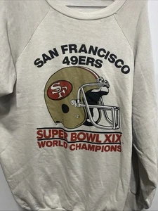 Retro San Francisco 49ers Sweatshirt Super Bowl XIX Herren Medium Fleece *LESEN* - Bild 1 von 18