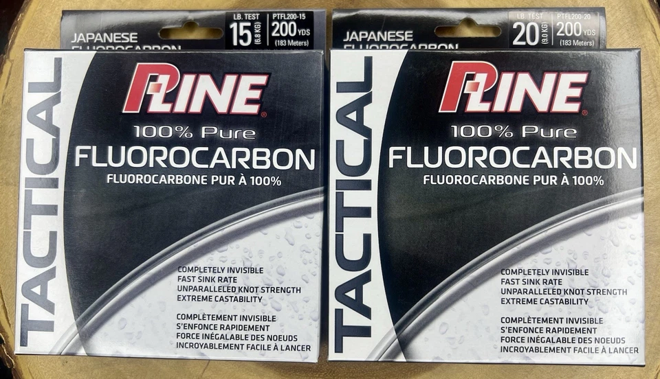 Línea P (Lote de 2) Táctico 100% Fluorocarbono Puro, Bajo, ¡Envío Gratis! ¡NUEVO CON ETIQUETAS! Foto 1 de 4