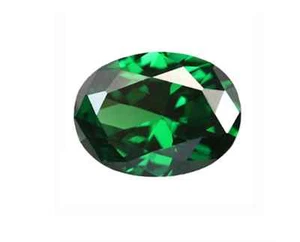 Kubische Zirkonia ovale smaragdgrüne AAA bewertet CZ lose Steine (4x3 mm - 25x20 mm) - Bild 1 von 1