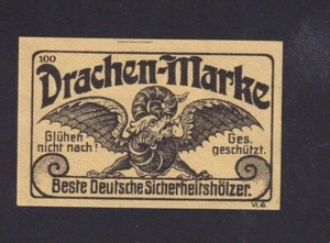 Ancienne   étiquette Allumettes  Allemagne   BN183372 Dragon - Imagen 1 de 1