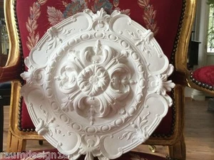 Stucco- sehr schöne Stuckrosette im Barock-Stil 100-256 Rosette aus Stuck 42cm - Bild 1 von 4