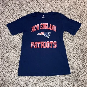 T-shirt NFL Patriots - bambino grande 14-16 blu navy calcio New England - Foto 1 di 2