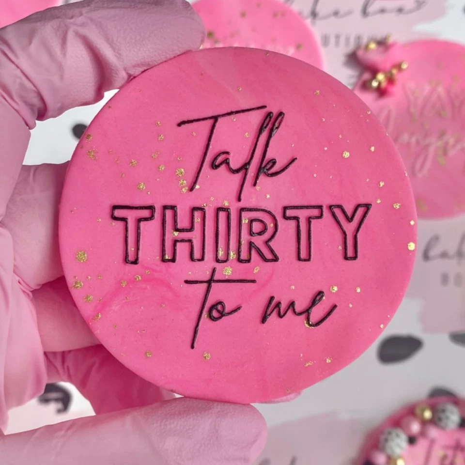 30 cumpleaños sello en relieve galletas cupcake decoración suministros para hornear Foto 1 de 1