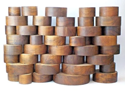 ENGLISH WOODS Ciotola per tornitura o intaglio del legno noce inglese vuota. 50 mm, 75 mm, spessore 100 mm