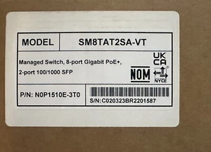 Lantronix SM8TAT2SA 8-Port Smart Managed PoE Switch - Picture 1 of 3